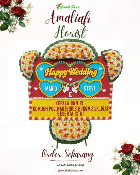 Papan Bunga Pernikahan Mado
